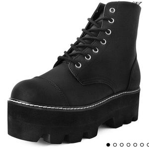 T.u.k. Footwear Dino lug sole platform boots like new tuk platforms vegan